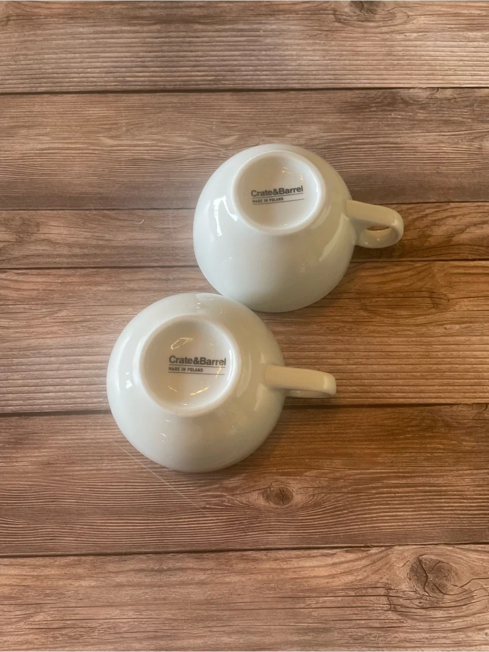 Crate & Barrel porcelain mugs ~ Set of 2